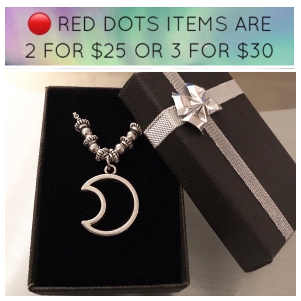 🔴SALE ! Women Silver moon choker steel necklace